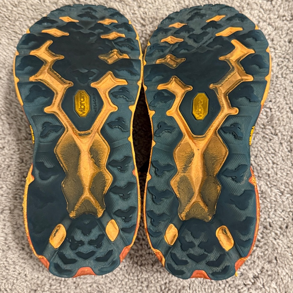 Hoka Speedgoat 5 men’s 9D lace up blue & orange trail running shoes - Picture 8 of 8